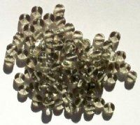100 6x3mm Transparent Black Diamond Disk Beads
